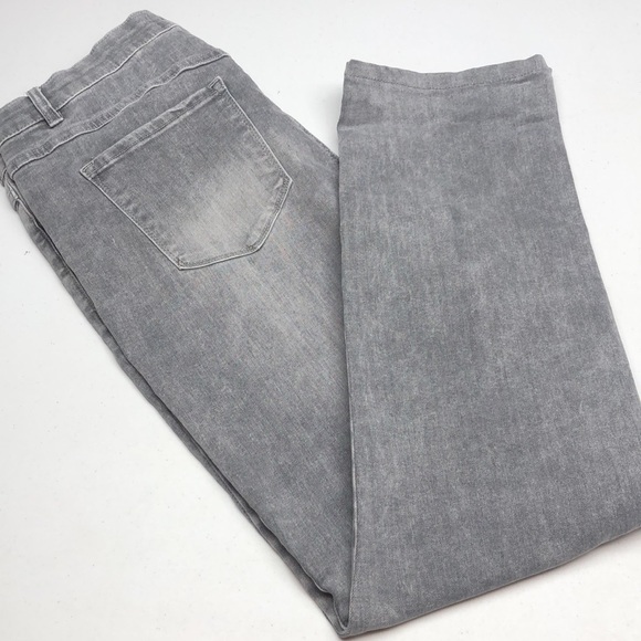 PREMIUM TRIBAL GRAY AUDREY MID-RISE STRAIGHT JEANS 12/31x29 ⭐️ - Picture 12 of 14